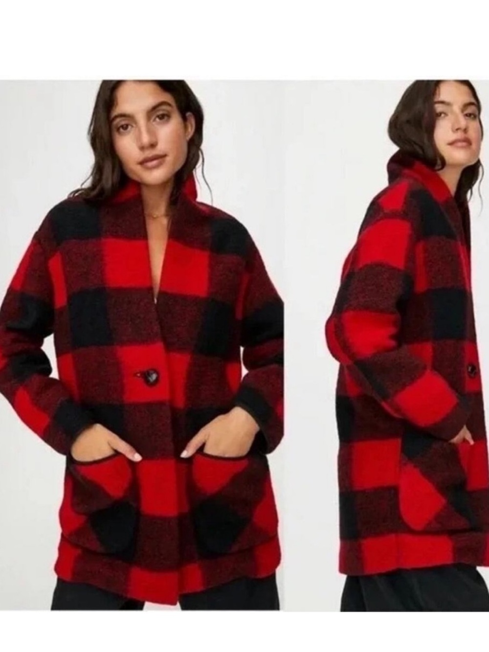 Wilfred Free buffalo plaid wool blend jacket Neelam Aritzia fall autumn